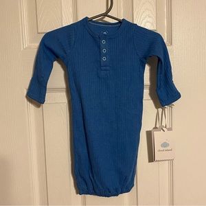 Ribbed Blue Newborn Onsie
